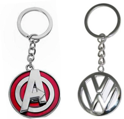 gtrp Avengers Rotating Keychain & Volkswagon Metal Logo Keychain Key Chain Key Chain