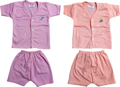ATXP Baby Boys & Baby Girls Party(Festive) T-shirt Shorts(Multicolor_2A)