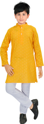 BITU FASHIONS Boys Festive & Party Kurta and Pyjama Set(Red Pack of 1)