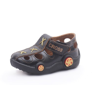 Fut fettoe Boys Velcro Flats(Black , 9 - 12 Months)