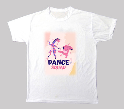Jagdambey gifts Boys & Girls Printed Polycotton Regular T Shirt(White, Pack of 1)