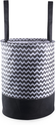 Flipkart SmartBuy 43 L Black, White Laundry Bag(Non-Woven)