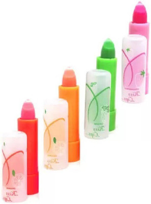 Aylily Multicolor High Definition Lipstick|Lightweight & Ultra-Moisturizing MIX FRUITS, CHERRY, APPLE, KIWI(Pack of: 4, 12 g)