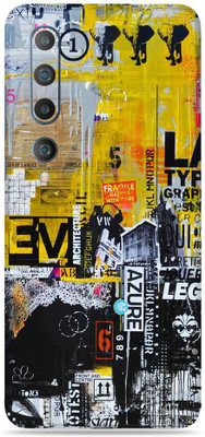 SkinoMania Mi-10-5G Mobile Skin(Multicolor Abstract-Azure)