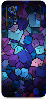 WeCre8 Skin's Poco M4 Pro 4G Mobile Skin(Cubes Vector Multicolor Mobile Skin With Ultra Matte Finish)