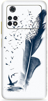 SkinoMania Poco M4 Pro-(4G) Mobile Skin(Multicolor Feather-Art)