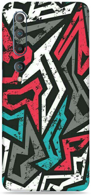 SkinoMania Mi-10-5G Mobile Skin(Multicolor Abstract-Mad-Angle)