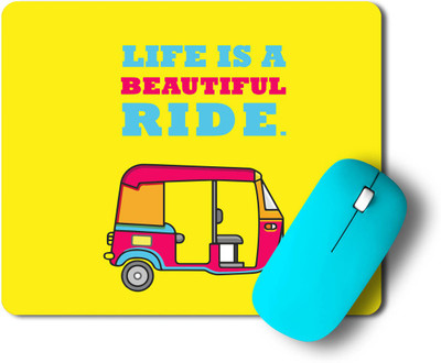 gray wall Life Ride Nonslip Base Graphic Non Slip Base Mousepad(Multicolor)