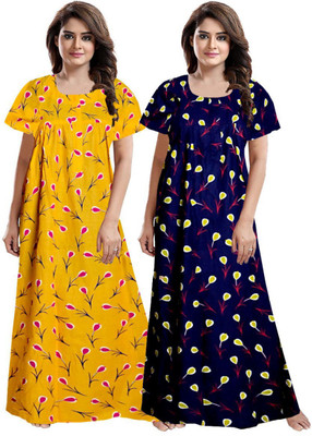 impression Women Nighty Set(Multicolor)