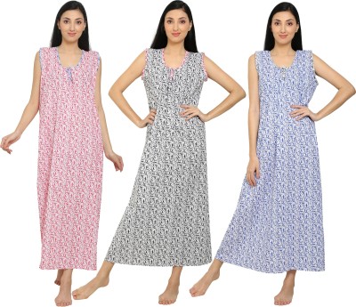 Upayogee Women Nighty(Multicolor)