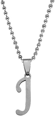 Shiv Jagdamba English Alphabet Initial Charms Letter Initial J Alphabet ShivPn2022315 Sterling Silver Stainless Steel Pendant