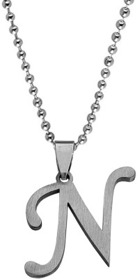 M Men Style English Alphabet Initial Charms Letter Initial N Alphabet SPn2022319 Sterling Silver Stainless Steel Pendant