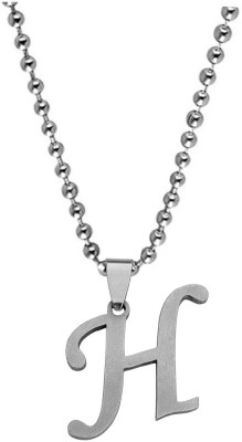 Sullery English Alphabet Initial Charms Letter Initial H Alphabet Sterling Silver Stainless Steel Pendant