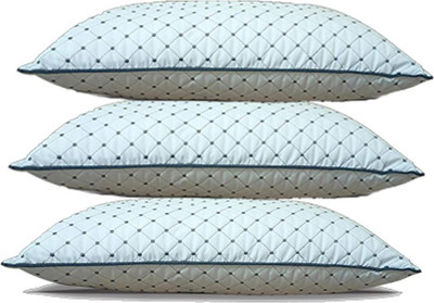 YORA HomeStyle Comfort Microfibre Polka Sleeping Pillow Pack of 3(White)