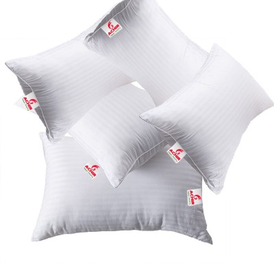 ACHIR Microfibre Solid Body Pillow Pack of 5(White)