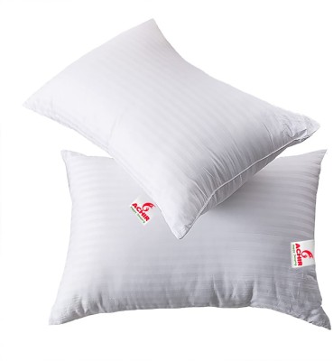 ACHIR Microfibre Solid Body Pillow Pack of 2(White)