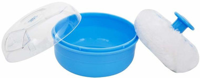 WEEPER Powder Container Soft Touch for Baby Talcum Powder Storage Puff Box Blue(Multicolor)