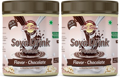 Eat Soya Soya Milk Powder Chocolate Sugar Free -400g (Pack of 2) Plant-Based Protein(800 g, Chocolate)
