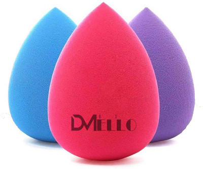 DMELLO Set of 3 Makeup Foundation Cream Powder Liquid Blender Puff (color may vary )