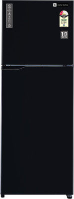 realme TechLife 280 L Frost Free Double Door 2 Star Refrigerator(Black Uniglass, 281JF2RMBG)