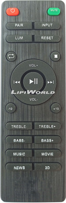 LipiWorld Soundbar System Home Theater Remote Control Compatible for  Boat Remote Controller(Black)