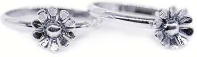 jsaj FLOWER TOERING Silver Silver Plated Toe Ring