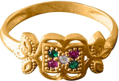 jr fashion Panchaloha (Impon) New Fancy Stone Bronze Ruby Ring