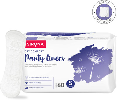 70% OFF on SIRONA Ultra-Thin Premium Panty Liners (Regular Flow) 60 Counts - Small Pantyliner(Pack of 60)