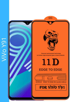 Pandaco Edge To Edge Tempered Glass for ViVo Y91(Pack of 1)