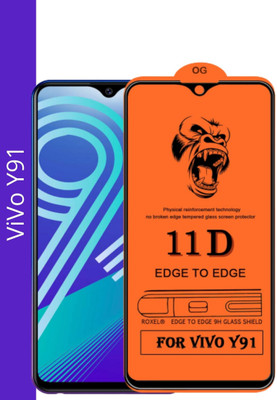 Pandaco Edge To Edge Tempered Glass for ViVo Y91(Pack of 1)