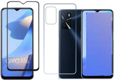 ELEF Front and Back Tempered Glass for Oppo A16(Pack of 1)