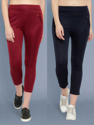 GRX Maroon, Dark Blue Jegging(Solid)
