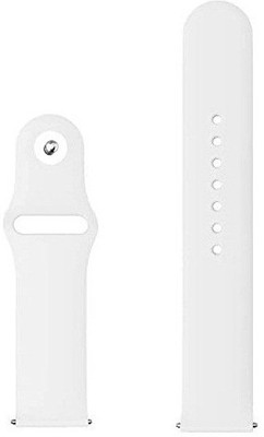 BLACK LOVIES 20MM SOFT SILICON BELT Smart Watch Strap(White)