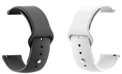 BLACK LOVIES 20 mm Soft Silicon Smartwatch Strap Compatible With AMAZE FIT GTS 3. Smart Watch Strap(Black, White)
