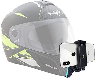 Adofys Fixing Bracket Motorcycle Helmet Chin Mount Holder Integrated Helmet Belt Compatible With All Action Cameras Strap(Black, Blue)