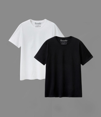 Semantic Solid Men Round Neck Multicolor T-Shirt
