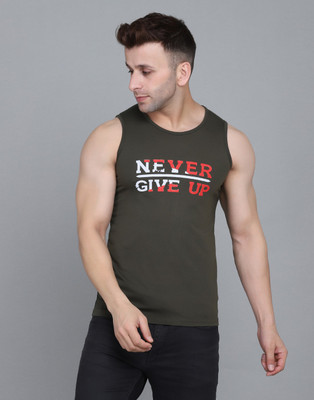 IESHNE LIFESTYLE Printed Men Round Neck Dark Green T-Shirt
