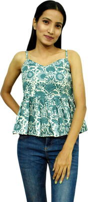JAIPUR HAND BLOCK Casual Floral Print Women Pink Top
