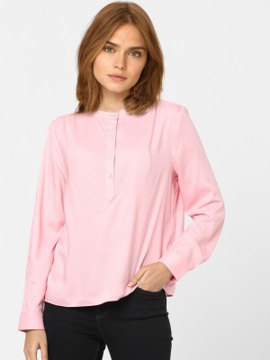 VERO MODA Casual Solid Women Pink Top