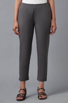 W Slim Fit Women Grey Trousers