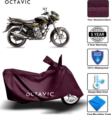 octavic Waterproof Two Wheeler Cover for Bajaj(Discover 100 DTS-i, Maroon)