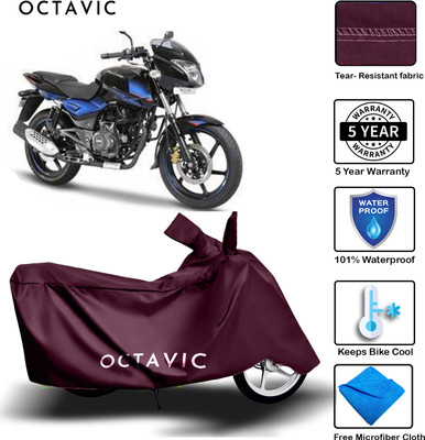 AUTOCAD Waterproof Two Wheeler Cover for Bajaj(Pulsar 150 DTS-i, Maroon)