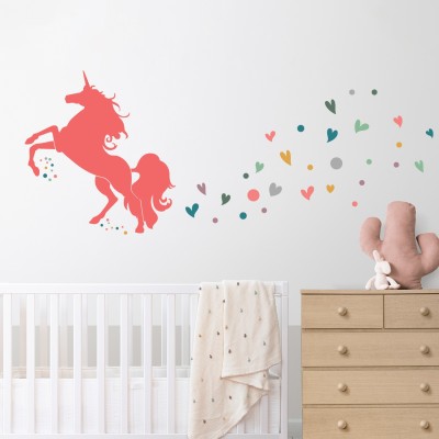 Vasl 100 cm Standing Horse with Art Wall Stickers for Living Room, Kids Room & Home Decor Self Adhesive Sticker(Pack of 1)