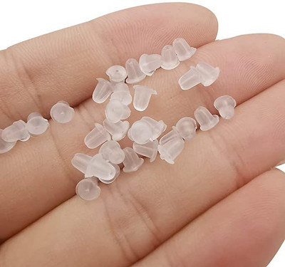 navjai Rubber Earring Stoppers Safety Back for Earing Backpush Clear 400pc