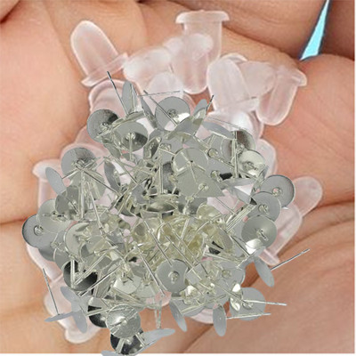 NAVMAV Earring Backpush Back Clear Clutch Rubber Stoppers & Flatpad Safety 1000pc