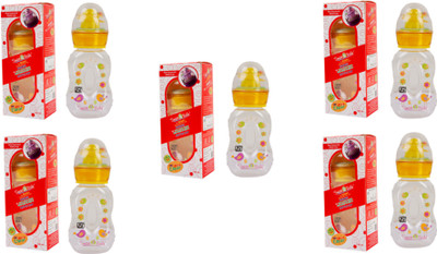 Smart Baby Unique Mini Bottle with Rattle Cap (Pack of 5) - 600(Yellow)