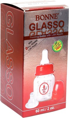 BONNE GLASS0 60 ML. PACK OF 1 GLASS BOTTLE PREMIUM RANGE - 60 ml(TRANSPARENT)