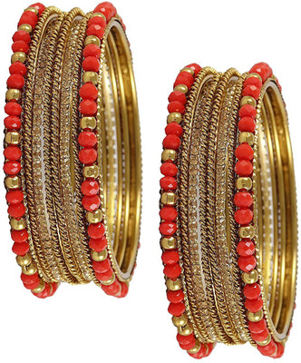 HOMOZE Metal Zircon Bangle Set(Pack of 16)