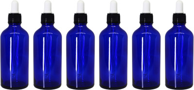 nsb herbals 100 ml Glass Bottle(Pack of 6, Blue)