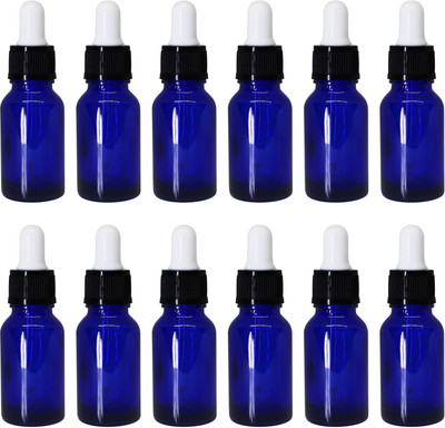 nsb herbals 15 ml Glass Bottle(Pack of 12, Blue)